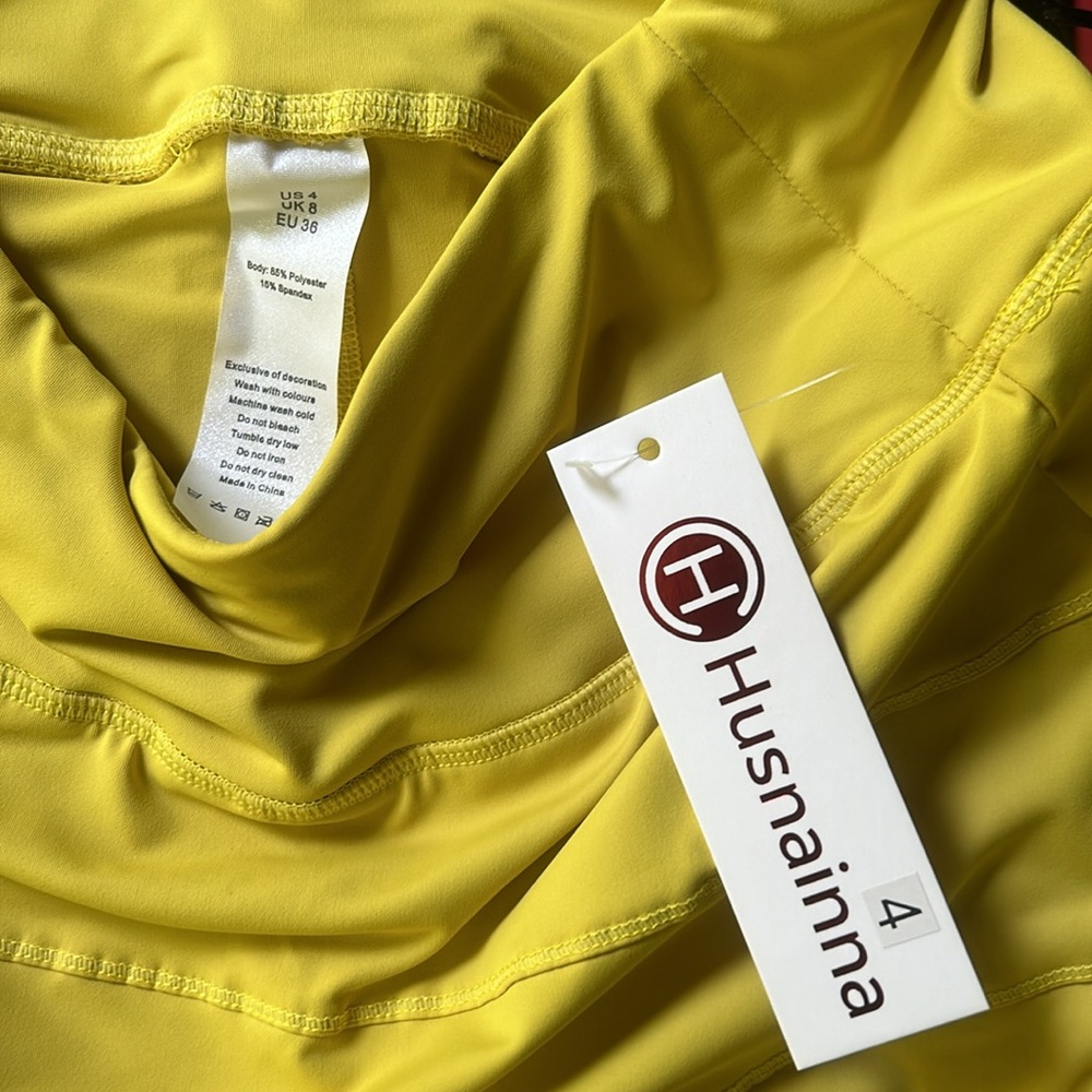 Husnainna High Waisted Pleated Tennis Skirt Pockets Athletic Golf Skorts - Picture 3 of 6